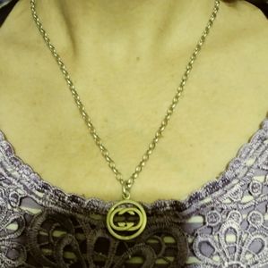 Gucci interlocking GG Sterling pendant silver chai